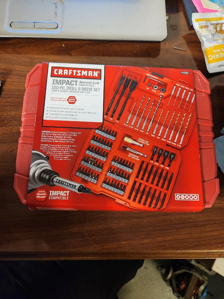 Craftsman 100pc Speedlock Quick Change Drill Drive Bit Set 9-47625