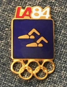 Insignia de pin olímpico de natación sincronizada ~ azul ~ pictograma ~ 1984 Los Ángeles ~ Los Ángeles ~ Los Ángeles - Imagen 1 de 2