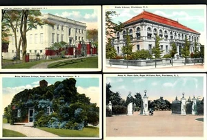 B24 Providence, 4 pcs. Roger Williams Park & Gate, John Jay Mem & Public Library - Picture 1 of 2