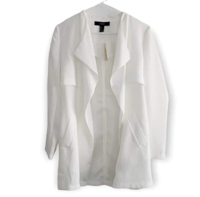 Nueva chaqueta informal Forever 21 para mujer talla pequeña S blanca de poliéster precio de venta sugerido por el fabricante $35 (C3) Foto 1 de 4