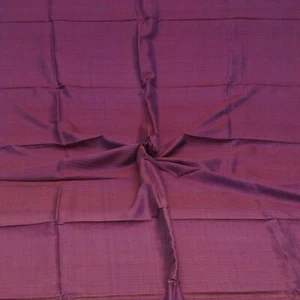 Vintage Purple 100%Pure Silk Handloom Checks Sari Remnant 4YD Craft Fabric Scrap - Picture 1 of 4