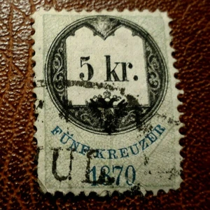 Österreich, 5 Kreuzer, 1870, 32x24 mm groß, gestempelt - Bild 1 von 2
