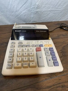 Sharp EL-1801PIII 12 Digit 2 Color Printer Calculator-Tested - Picture 1 of 7