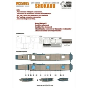 Hunter W35065 1/350 cubierta de madera IJN PORTAAVIONES SHOKAKU PARA FUJIMI 60003 - Imagen 1 de 1