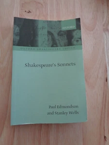 Oxford Shakespeare Topics Ser.: Shakespeare's Sonnets by Stanley Wells SC - Imagen 1 de 1