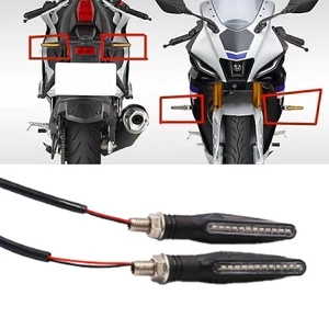 Amber Color Turn Signal Lights with Unique Design for Motorcycles 2PCS - Picture 1 of 7