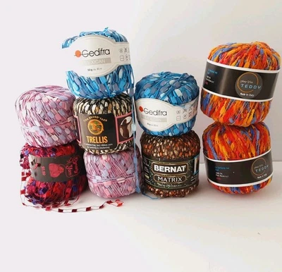Lote Mixto Acrílico Crochet Tejer Elegante Cinta Hilo ITALIA Arco Iris Multicolor Foto 1 de 4