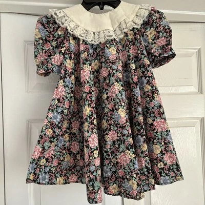 Винтажное платье для девочек 80-х с цветочным рисунком размер 6 — флирты от Alison & Rachel — сделано в США - Изображение 1 из 4