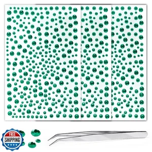 975 Teile Gesicht Edelsteine Haar Edelsteine, selbstklebend Gesichtsschmuck Augenschmuck Strass  - Bild 1 von 5