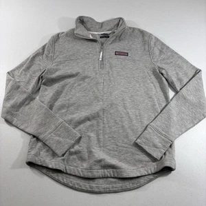 Vineyard Vines Dreamcloth Shep Shirt Women's M Heather Gray Soft 1/4 Zip Top EUC - Picture 1 of 10
