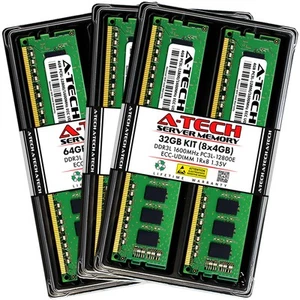 32GB 8x 4GB PC3L-12800E ECC UDIMM Lenovo ThinkServer RD340 Memory RAM - Picture 1 of 5