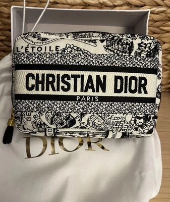 NWT Christian Dior De Paris Canvas Embroidered Cosmetic Bag VIP (GWP) - Image 1 of 4