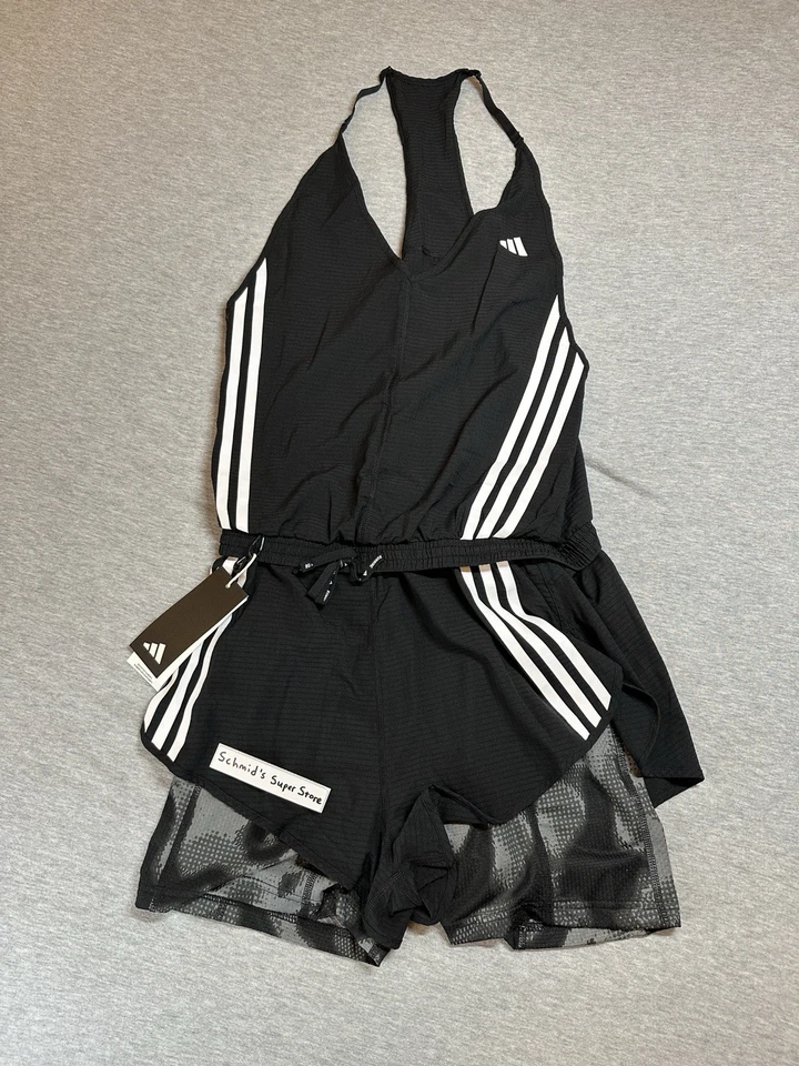 Adidas Own the Run 3-Stripes Allover Print Runsie 1 pc running suit IK5010 sz L