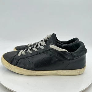 Golden Goose Super Star Women Size EU 38 US 8 Black Leather White Sole Shoes - Picture 1 of 11