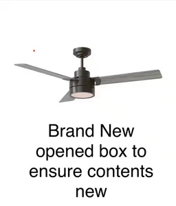 New Monte Carlo Jovie 3JVR52AGPD 52” Indoor/outdoor LED Ceiling Fan Grey Black - Picture 1 of 1