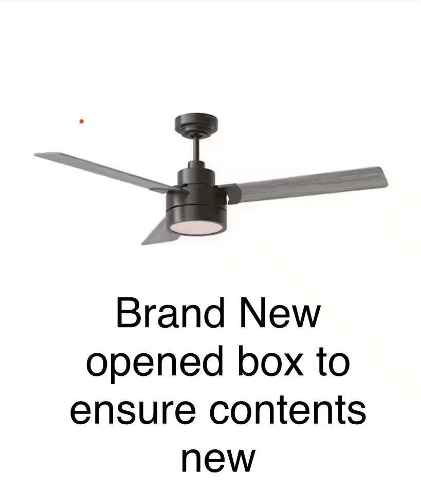 New Monte Carlo Jovie 3JVR52AGPD 52” Indoor/outdoor LED Ceiling Fan Grey Black - Image 1 of 1