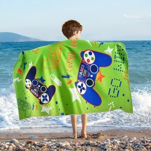 Game Kids Beach Towel for Boys - 30†x 60†Game Sand Free Swim Towels for... - Picture 1 of 7