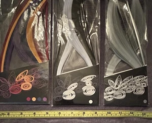 Lot 3 Bazzill Quilling Paper Strips Packs 1/8” 100ct Assorted White Pearl New - Picture 1 of 10