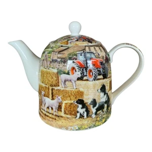 Tetera Collie Sheep Fine China pequeña regalo en caja cachorros rojo tractor corderos - Imagen 1 de 7