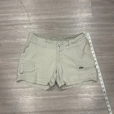 Columbia Omni Shade Cargo Shorts Womens Size 6 Tan Beige Lightweight Packable - Imagem 1 de 4