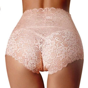 Women High Waist Seamless Lace Underwear Panties Knickers Lingeries Briefs M-3XL - Picture 1 of 21