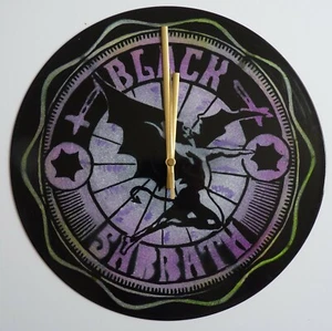 Black sabbath wall clock.. recycled vinyl.. Ozzy Osbourne.. - Picture 1 of 6