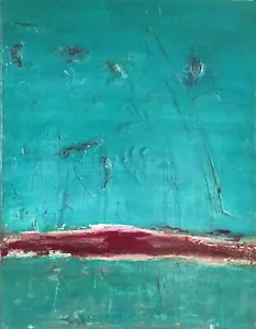 Original Abstract Art 14" x 11" Signed Acrylic Painting on Canvas - Picture 1 of 5