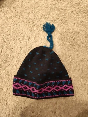 De Colección Wigwam Lana Pura 100% Esquí Gorro Gorra Rayas Azteca Pom Pom Suroeste OS Foto 1 de 4