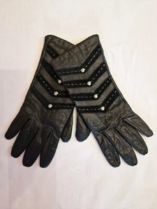 Gianni Versace Damen Leder Handschuhe Gr. 7,5 Vintage 100% Original - Bild 1 von 14