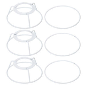 4" E26 E27 Lamp Shade Ring Frame 3pcs Lampshade Holder Wire Frame Drum Ring