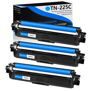 3PK TN225 Cyan Toner Cartridge for Brother TN221 HL3170CDW DCP-9020CDN HL-3140CW - Picture 1 of 24