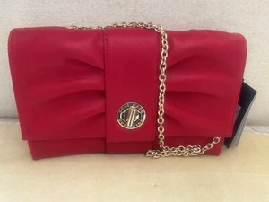 NWT Cole Haan Bow Clutch Purse Tango Red MSRP $248 - Picture 1 of 6