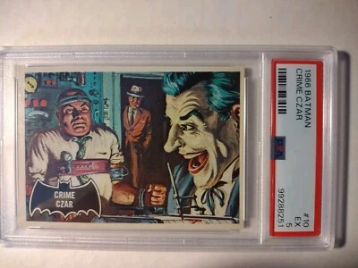 1966 Topps Batman Black Bat  #10 Crime Czar PSA 5 EX Joker - Image 1 of 2