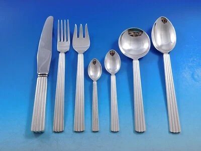 Juego de cubiertos de plata esterlina Bernadotte de Georg Jensen servicio 87 piezas almuerzo Foto 1 de 4