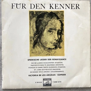 VICTORIA DE LOS ANGELES: Spanische Renaissance-Lieder (EP Electrola E50523/Mono) - Bild 1 von 3