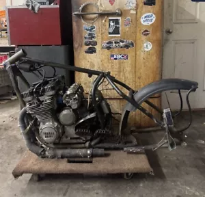 1981 Yamaha XJ650 XJ 650 Raked Chopper Frame Engine & Custom Rigid Hardtail - Picture 1 of 24