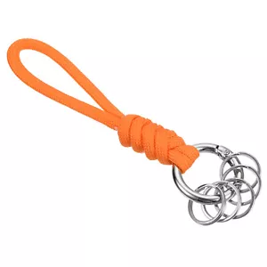 4 Pouce Paracorde Lanière Porte-Clé Tressé pour Clés Portefeuille Orange - Bild 1 von 7