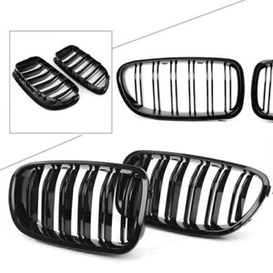 Painted Glossy Black Front Grille Kidney Fit BMW 5-Series F10 F11 2016 M5 528i - Bild 1 von 9