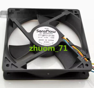 1PC Delta EFC1212D 12CM 12025 12V 0.75A 4-Pin High air volume ball bearing fan - Image 1 of 4