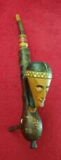 Beautiful Vintage African Wooden Hand Carved Collectable Working Smoking Pipe
