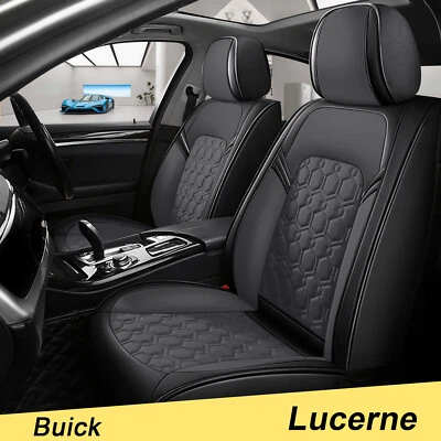 Car 2-Seat Covers Faux Leather For Buick Lucerne 2006-2011 Front Seat Full Set - Image 1 of 4