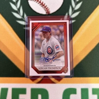 2021 Gallery Keegan Thompson Rookie Auto Red 1/1 - Image 1 of 2