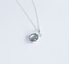 925 Sterling silver and Labradorite oval necklace charm
