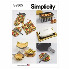 Simplicity SEWING PATTERN S9365 Quilted Kitchen Accessories Inc Oven Mitt