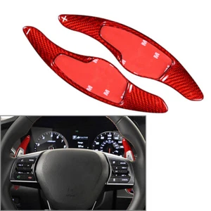 Paddle Cambio Volante Fit Hyundai Sonata 9 16-19 Fibra di Carbonio Rosso - Foto 1 di 7