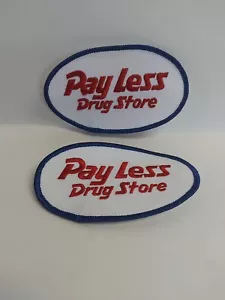 PayLess Farmacia Empleado Parche Minorista Lote de 2 Thrifty Rite Aid De Colección - Imagen 1 de 5