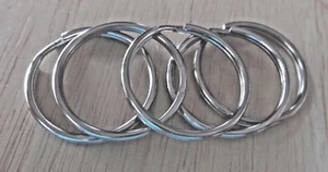 5 Silver Stainless Steel Strong 25mm Round Split Keyring Key Rings make Keyrings - Picture 1 of 1