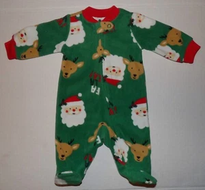 Carters Christmas Zip Up Sleeper For Newborn New No Tags - Picture 1 of 4