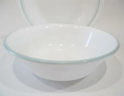 1 *New Corelle DELANO 18-oz SOUP CEREAL BOWL *Aqua Blue Sea Mist Pale Green Rim