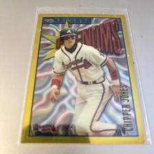 1997 Topps Finest Phenoms Chipper Jones “gold” #141 P4 RARE Braves HOF